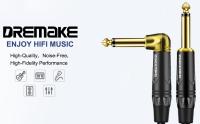 Cable de Guitarra DREMAKE - Cable de Instrumento de 1/4 de Pulgada Recto a en Ángulo Recto - Cable Profesional para Guitarra Eléctrica y Amplificador - details 2