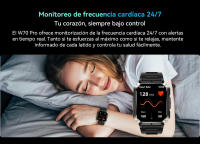 Blackview W70 Pro Sport Smartwatch, pantalla HD de 2.01'' TFT reloj inteligente resistente para exteriores con iluminación LED de emergencia, llamadas Bluetooth, brújula - details 25