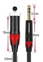 Cable de micrófono XLR de 6,35mm, Cable de Audio macho a XLR macho de 1/4 pulgadas, condensador para mezclador, amplificador, micrófono, altavoz de guitarra - details 9