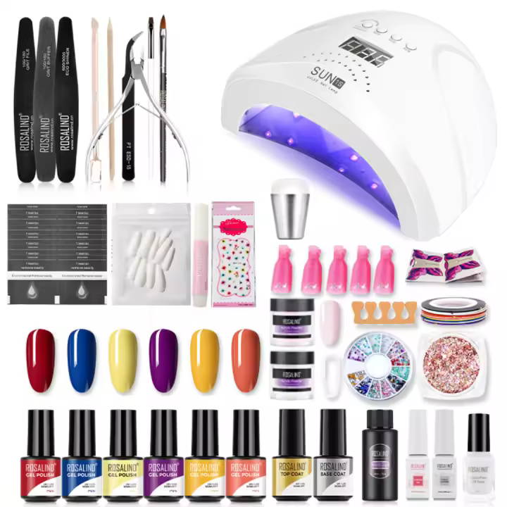 ROSALIND-Conjunto de esmaltes en Gel para uñas, herramientas de manicura, conjunto completo, para Semi permanente, necesita UV LED - 1