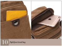 Bolso de lona de diseñador de marca para hombre, mini bandolera de hombro, Bolso de cintura informal de alta calidad, Bolso cuadrado pequeño - details 26