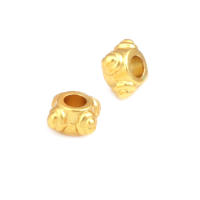 Cuentas de ojo de libélula de latón de Color dorado de 18K con patrón, cuentas espaciadoras de barril de bola redonda, fabricación de joyería, accesorios de pulseras Diy - details 41