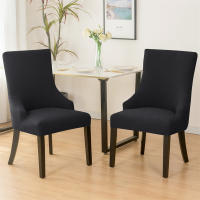Funda elástica para silla de comedor, fundas para sillas de LICRA Jacquard, respaldo alto elástico, sillones inclinados, para cocina de Hotel, 1 ud. - details 38