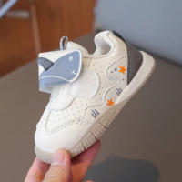 Zapatillas de Niños de Cuero Gris Zapatos de Caminar para Niños y Niñas con Hebilla - details 5