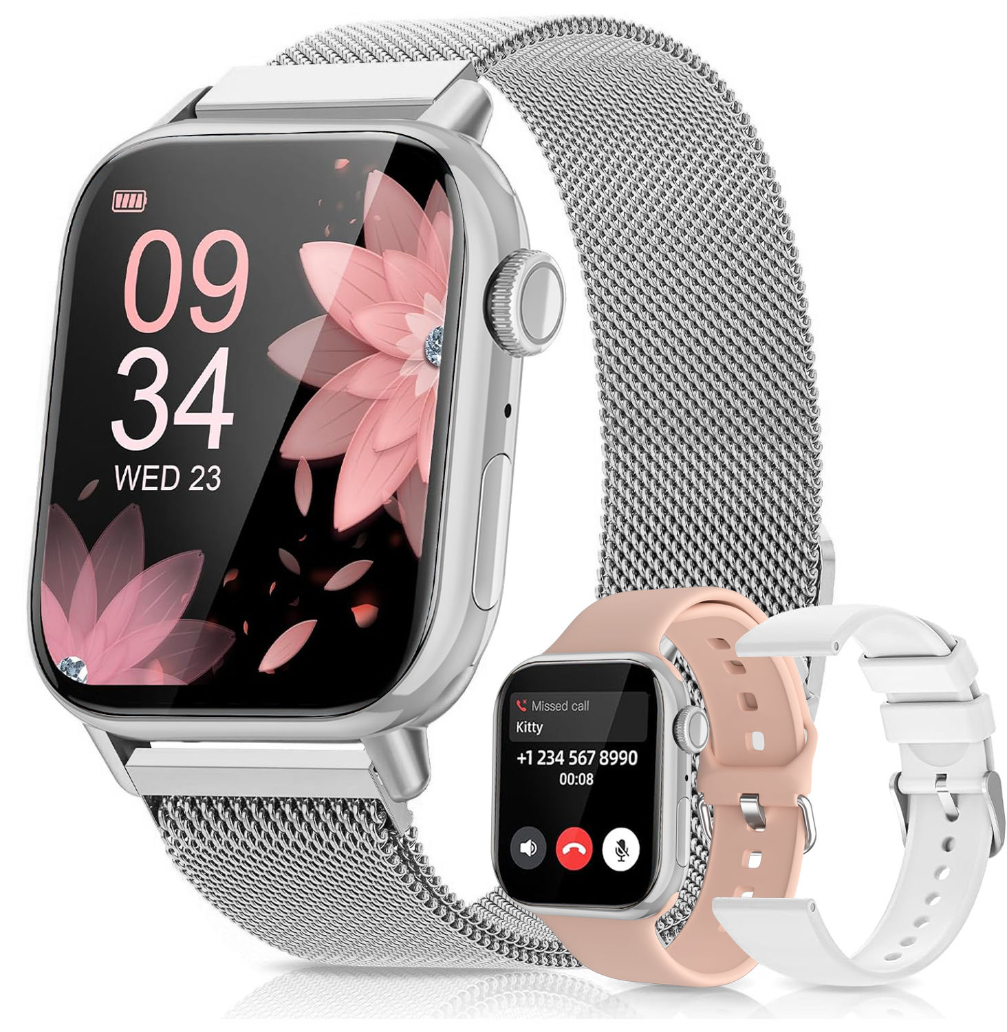 Reloj Inteligente para Mujer 2025 Ultra Serie 10 NFC Llamada BT Resistente al Agua Pantalla de 2.05 Pulgadas Regalos Exquisitos para Mujeres Carátula Personalizada.