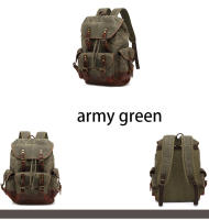 Mochila de Lona Empañada  para Hombres Bolso de Hombro Casual de Gran Capacidad Mochila de Viaje Mochila de Escalada de Cuero de Lona - details 14
