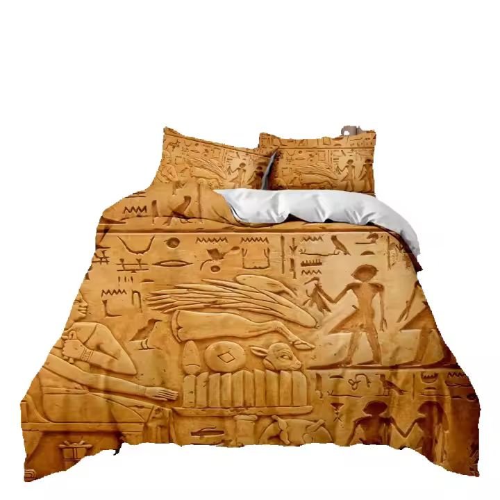 Juego de Cama de Poliéster 3D Antiguo Egipto Cubierta de Edredón de Pirámide para Adultos - 1