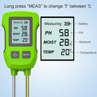 Probador de suelo 3 en 1, pantalla LCD, medidor de temperatura de humedad del PH del suelo, Detector de suelo portátil con retroiluminación para plantas de flores y jardín - details 7