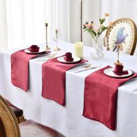 Servilleta cuadrada de satén de 12 Uds., servilleta de cóctel de 12x12 pulgadas para fiesta, boda, cumpleaños, decoración de banquete, servilletas de mesa suaves lavables - details 15