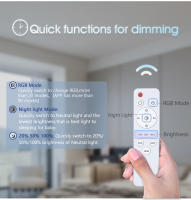 Luz de techo con Control remoto inteligente para el hogar, candelabro LED RGB, luz decorativa para interiores, 54W, 36W, temporizador, Control remoto, atenuación de dormitorio - details 6