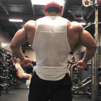 Men Casual Sport Cotton Tank Tops Summer Breathable Sleeveless 0-Neck Solid Print Loose T-Shirts Gym Bodybuilding Fitness Vests - details 18