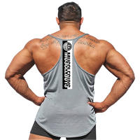 Men Gym Clothing Bodybuilding Suspenders Tank Top Casual Sport Sleeveless Shirt Fitness Muscle Sportswear Cotton Breathable Vest - details 9