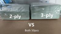 Servilletas de cóctel de papel verde desechables, 100 Uds., 3 capas, bebidas en relieve, boda, suave, para fiesta de cumpleaños, despedida de soltera - details 0