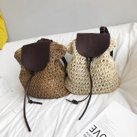 Mochila de Viaje para Mujer en Punto de Crochet con Diseño Boho Estilo Hueco Alhombrado para Hombro y Espalda Ideal para Playa y Verano - details 18