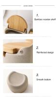 Tarro de Cerámica Japonesa para Especias, Tarro de Bambú para Especias con Tapa y Cuchara, Cocina, Caja para Almacenar Azúcar, Sal y Especias, Recipientes de Cocina para el Hogar, Tarro para Almacenar Especias - details 11