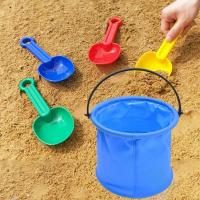Cubo de Arena de Playa Plegable Herramienta de Jardín para Diversión de Verano para Niños - details 0