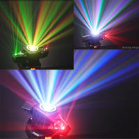 Luz LED giratoria con cabezal móvil, patrón de haz láser rojo y verde, luz de discoteca 3 en 1 con Control remoto, adecuada para DJ, fiesta y boda - details 5