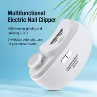 Cortaúñas eléctrico con pulido para adultos y bebés, tijeras para dedos, recortador de uñas, molino de uñas, lijadora de manicura, amoladora - details 1