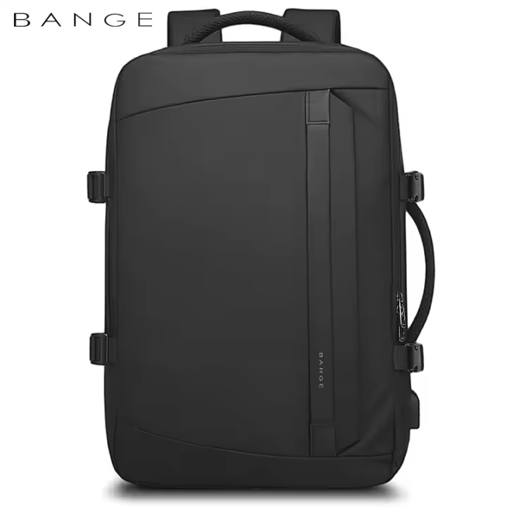 BANGE-mochila multifuncional para hombre, morral de viaje con recarga USB, impermeable, de gran capacidad, para ordenador portátil, 15,6 - 1