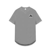Gym Fitness Shirts Man Slim Fit Hip Hop Casual Clothing Summer Fashion Print Short Sleeve Breathable Quick Dry Elastic T-shirts - details 11