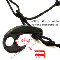 Malla de Red de Carga Elástica de Nylon Universal para Maletero de Coche 120x90cm con Accesorios de Fijación de Gancho Organizador de Equipaje - details 5