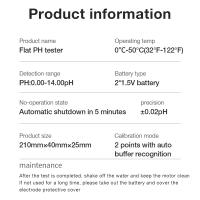 Medidor de PH Digital LCD para alimentos, probador de acidez de masa de suelo portátil, precisión de 0,00-14,00, pluma de prueba de PH del suelo para fruta, queso, carne y piel - details 11
