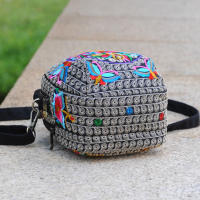 Mochila bordada con flores para mujer, bolsa de hombro de viaje, regalo Floral, Bohemia - details 16