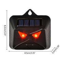 Repelente de Animales Solar IP44 Impermeable con Luz LED Roja Ahuyenta a las Palomas Pájaro Repelente Ultrasónico - details 13