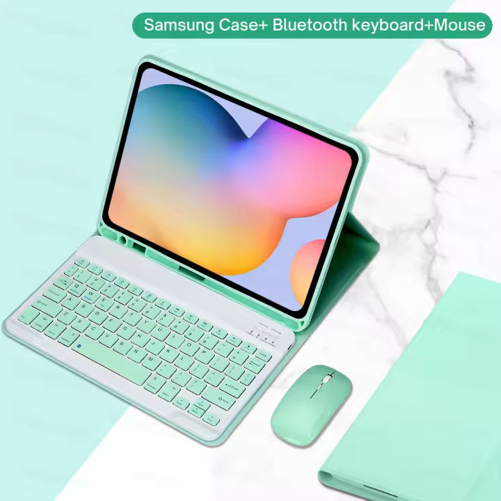 Funda de Tablet con Teclado para Samsung Galaxy Tab A8 10.5 S6 Lite 10.4 S7 S8 11 S7 Plus S7 FE S8 Plus 12.4 Marca DANYCASE Tamaño 10.5-12.4 - 1