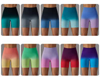 Nessaj-pantalones cortos de yoga sin costuras, shorts deportivos ajustados de cintura alta, elásticos, levantamiento de glúteos, para gimnasio, correr y entrenamiento - details 1
