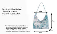 Bolso de hombro de gran capacidad para mujer, bolsos cruzados con pintura al óleo, monederos simples bonitos, bolsos de viaje para mujer, nueva moda - details 0