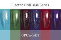 Esmalte de Uñas BOZLIN 6pcs/set 15ml Gel de Color Puro con Luz LED/UV Desvanecimiento de Manicura Sin Borrado Varnishes Lacquers - details 5