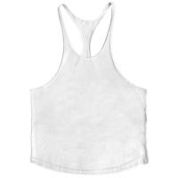 Gym stringer tank top fitness men musculation vest bodybuilding clothing print undershirt solid tank tops - details 12