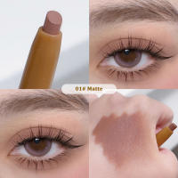 Barra de sombra de ojos sedosa de doble punta, lápiz de sombra de ojos desnudo mate con brillo rosa y marrón, con sombra de ojos, cepillo de tinte Halo dos en uno - details 5