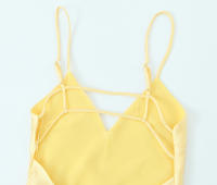 2025 mujeres amarillo satén tirantes espagueti vestido Sexy moda espalda descubierta cuello en V A-line Midi Vestidos de verano Vestidos de noche - details 8