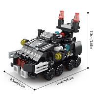 Children's small particle six in one building block toy accessories boys assemble building blocks space shuttle train toys - details 9
