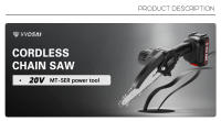VVOSAI 20V MT-SER sierra de cadena sin escobillas de 6 pulgadas Mini sierra de poda portátil herramienta de corte de sierra eléctrica portátil para carpintería - details 0