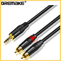 Cable de Audio RCA estéreo chapado en oro divisor en Y TRS de 3,5mm a 2x3,5mm para PC, teléfono inteligente, tableta, MP3, TV, DVD, amplificador de altavoz - details 0
