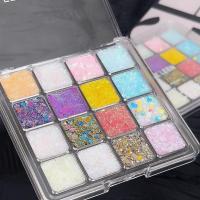Paleta de Sombras de Ojos de Secuencias Brillantes Gel de Brillo Autoadhesivo para Pelo, Uñas, Cuerpo Belleza en Tonos Azul, Rosa, Amarillo - details 13
