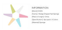 Herramientas de Arte de Uñas KADS Triangle Gradient Nails Sponges 8pcs Decoración de Manicura Herramientas de Transferencia de Arte de Uñas - details 1