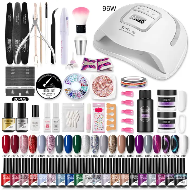 ROSALIND-Conjunto de esmaltes en Gel para uñas, herramientas de manicura, conjunto completo, para Semi permanente, necesita UV LED - 1