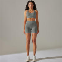 Conjunto de Yoga para Mujer Ropa Deportiva sin Costuras para Gimnasio Traje de Fitness con Sujetador Deportivo de Manga Larga Leggings de Cintura Alta Tracksuit Adecuado para Primavera/Verano Material de Poliéster y Elastano - details 34