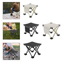 Folding Camping Stool Compact Lightweight Sturdy Small Foldable Chair Foot Rest Stool for Fishing Travel Walking Hiking Outdoor