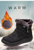 Botas de nieve impermeables para Mujer, botines ligeros informales, cálidos, color negro, Invierno - details 1