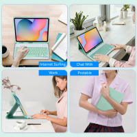 Funda de Tablet con Teclado para Samsung Galaxy Tab A8 10.5 S6 Lite 10.4 S7 S8 11 S7 Plus S7 FE S8 Plus 12.4 Marca DANYCASE Tamaño 10.5-12.4 - details 11