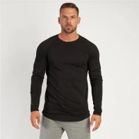 Gym T-Shirt Men Spring Cotton T-Shirt Fitness Men Solid Sports Tshirt O-neck Long Sleeve Tops Men Slim Fit Tee Shirts - details 2