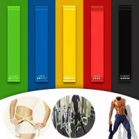 Bandas de resistencia deportivas para Yoga, varios colores, equipo de gimnasio, TPE, bandas elásticas para Fitness en casa, entrenamiento de fuerza para Pilates - details 4
