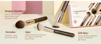 Set de 15 Pinceles para los Ojos Jessup Set de Maquillaje Vegano con Corrector, Cejas, Liner, Base, Bronceador - details 4