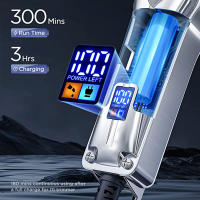 Limural-cortadora de pelo eléctrica para hombres, profesional, inalámbrica, recargable, con pantalla LED, caja de Metal - details 1