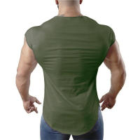 Men Muscle Vests Cotton Breathable Sleeveless Tank Tops Solid Fashion Print O-neck T-shirts Gym Bodybuilding Fitness Tank Tops - details 7